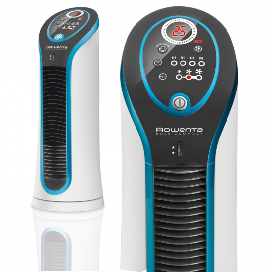 Ventilador de torre Rowenta VU6210F0, 40 cm, 30W, blanco